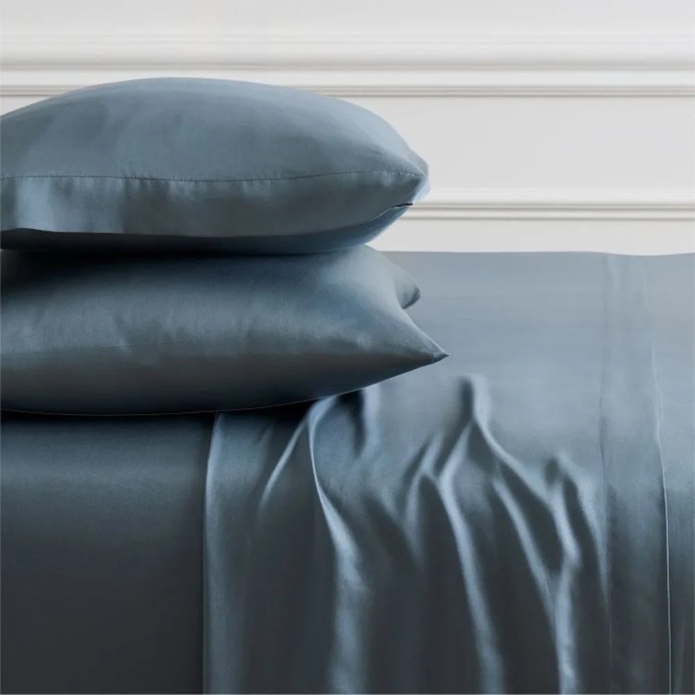 West Elm Silky TENCEL™ Sheet Set | King | Stormy Blue